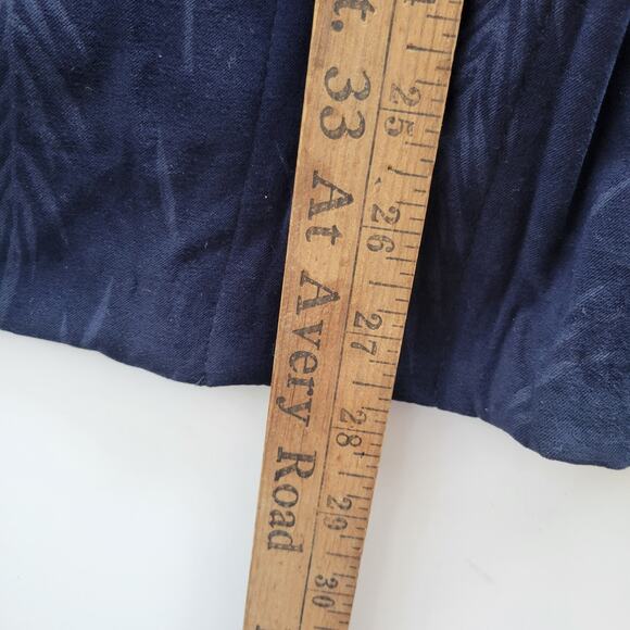 R & K Original Pant Suit Women 14 Two Piece Set Button Navy Velvet Pull On Pants - Picture 6 of 13